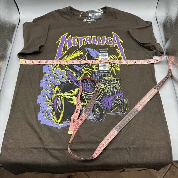 Metallica Skeleton Race T-Shirt X-LARGE Juniors New - Picture 2 of 6